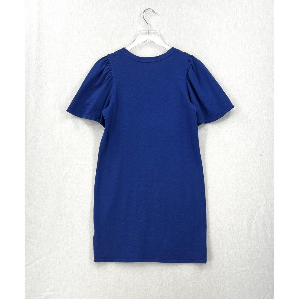 NATION LTD Mallory Dress Womens Blue Small Blue V-neck Short Sleeve T-shirt NEW - Picture 4 of 16